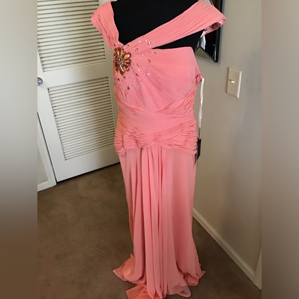 Peach color dress